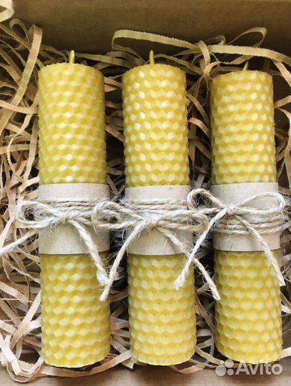 Свечи восковые медовые ручной работы, разные