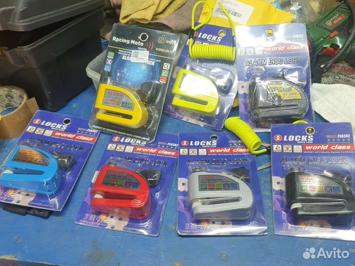 Замок на диск мотоцикла с сиреной