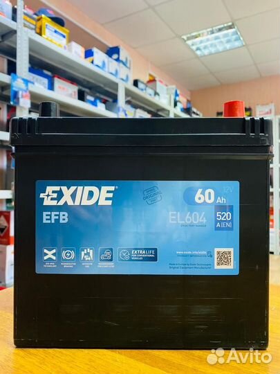 Аккумулятор Exide EFB 60 на Мазду CX c i-stop