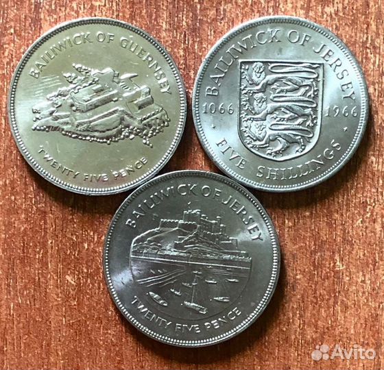 Монеты острова Джерси Гернси Jersey Guernsey