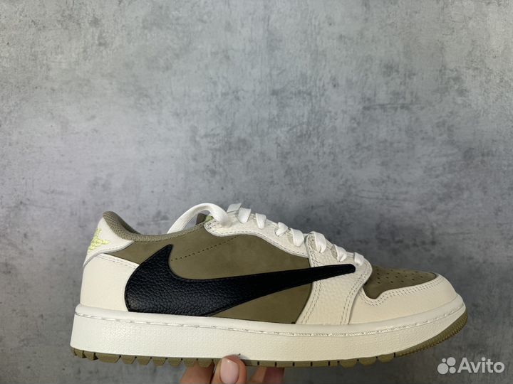 Кроссовки Travis Scott X Air Jordan 1 Low Golf Neu