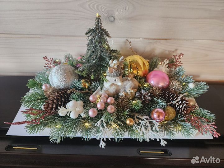 Новогодняя композиция на стол