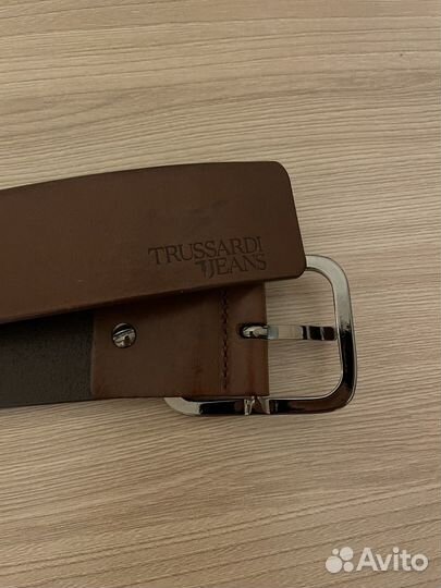 Ремень trussardi jeans коричневый 100