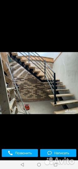 Лестница на металлокаркасе