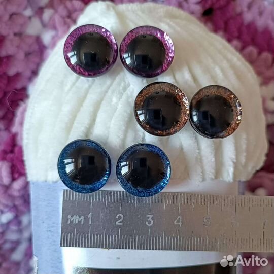 Глазки для игрушек цветные 18мм