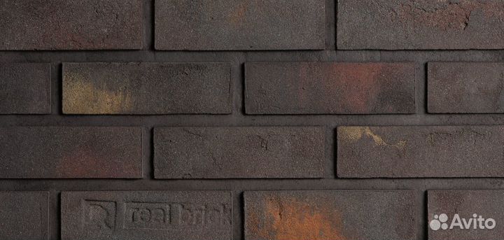 Фасадная плитка Real Brick Черный магнезит