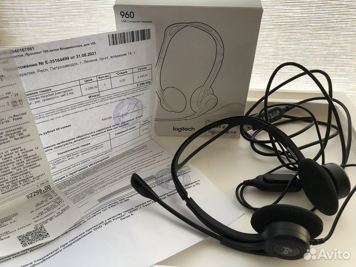 Наушники Logitech PC 960 Stereo Headset