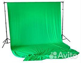 Хромакей со стойками, сборный с тканью в комплекте