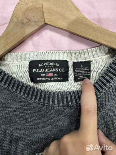 Polo ralph lauren свитер с флагом