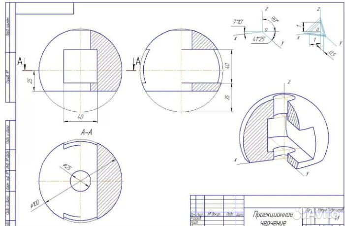 Любые чертежи в компасе, автокаде. 3D