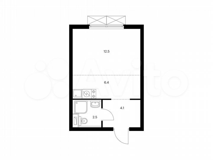 Квартира-студия, 25,5 м², 21/25 эт.