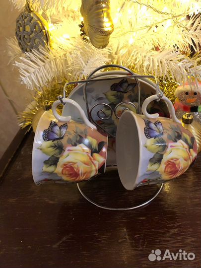 Чайная пара на подставке