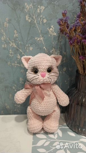 Игрушка плюшевый котёнок ручной работы