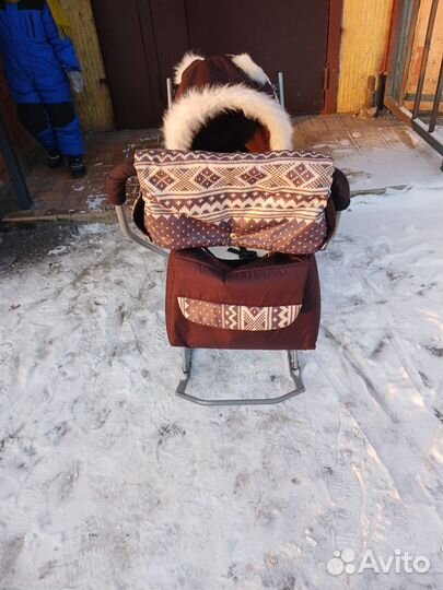 Детские санки коляска