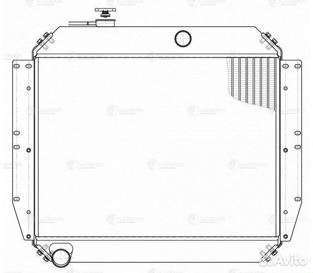 Радиатор системы охлаждения ЗИЛ 130 (алюм.) 