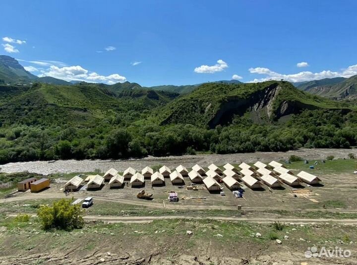 Палатка для глэмпинга, сафари тент