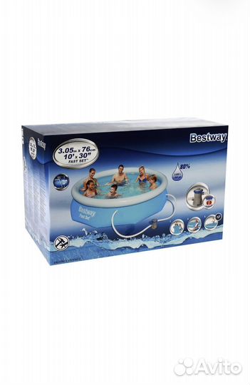 Бассейн надувной Bestway Fast Set 305х76 см