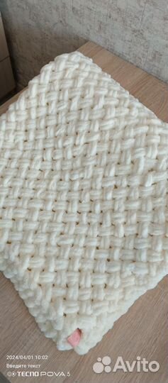 Плед детский вязаный ручная работа