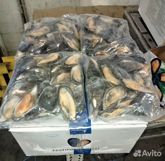 Мидии на полустворках