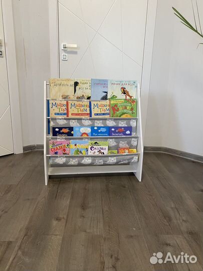 Детская полка для книг монтессори (слингополка)