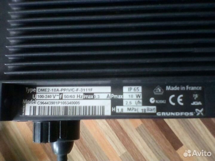 Насос дозатор DME-2-18 а-pp/v/c-f3111E