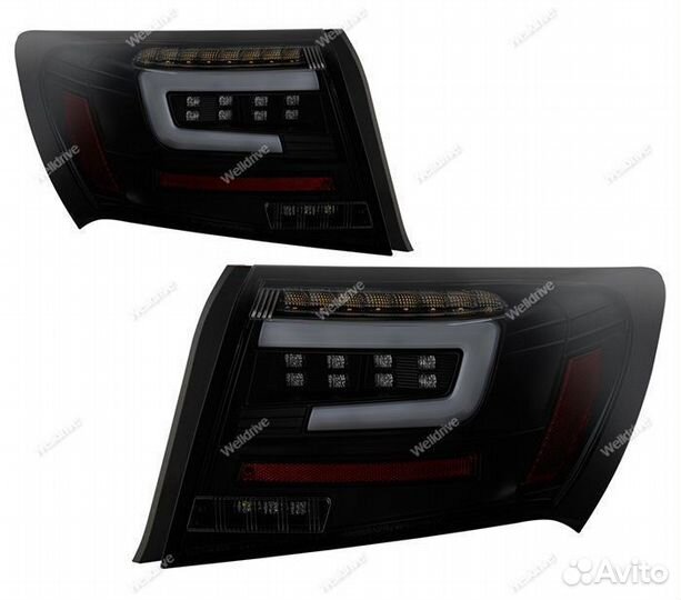 Фонари задние Subaru Impreza WRX 3 4D 08-14 черные