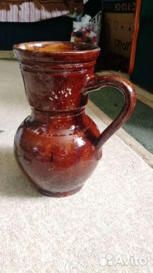 Глиняный кувшин СССР набор глиняный для коньяка но