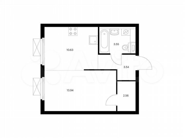 1-к. квартира, 34,2 м², 4/33 эт.