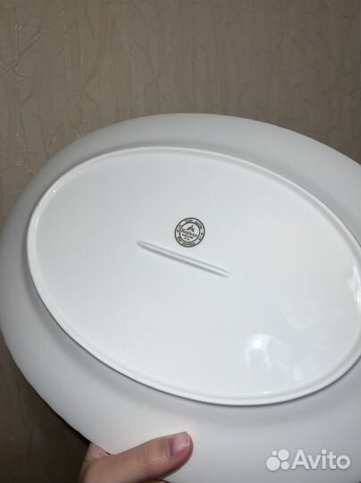 Блюдо овальное фарфоровое сервировка стола