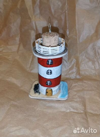 Домик и маяк из дерева, дрифтвуд (новые)