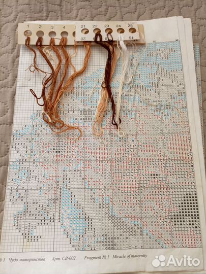 Остатки от набора для вышивания 