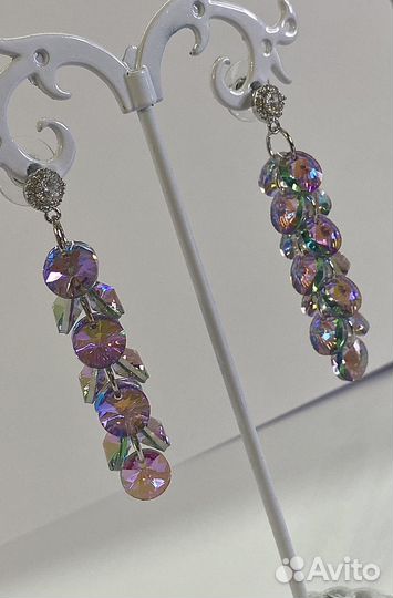 Серьги с камнями Swarovski