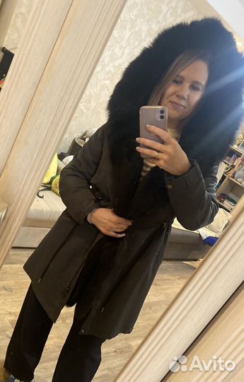 Парка с натуральным мехом