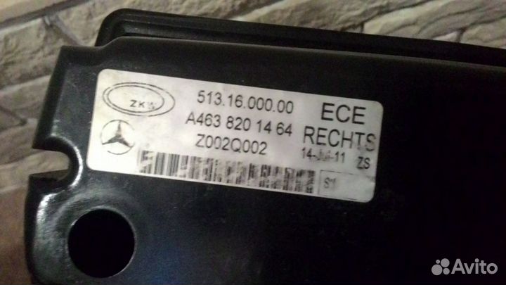 Фонарь Мерседес W463 G klasse Mercedes G