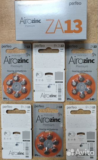 Батарейки для слуховых аппаратов ZA13