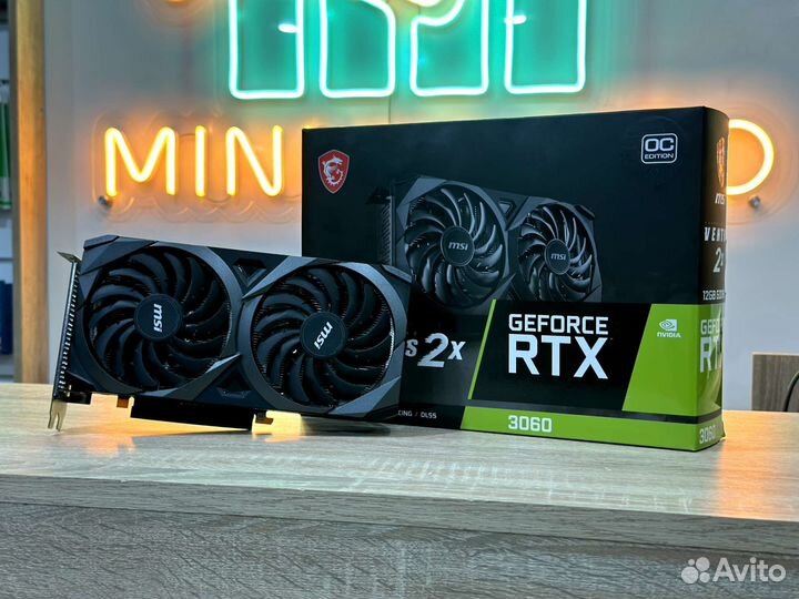 Видеокарта MSI ventus RTX 3060 OC 12gb с коробкой