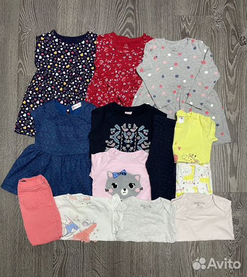 Большой пакет одежды для девочки 86