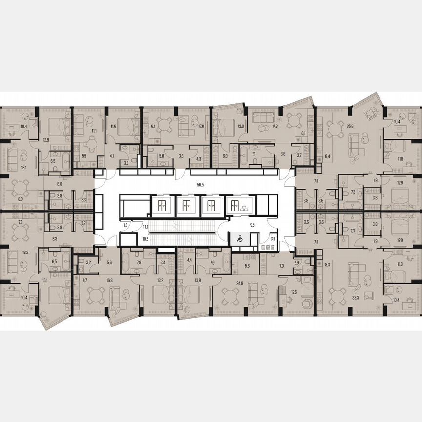 3-к. квартира, 71,1 м², 11/39 эт.