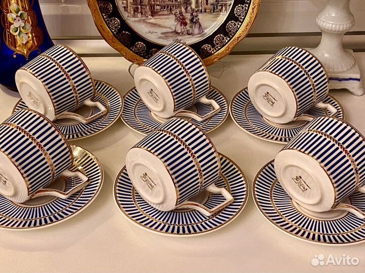 Чайные пары костяной фарфор Обьем 300 мл Большие