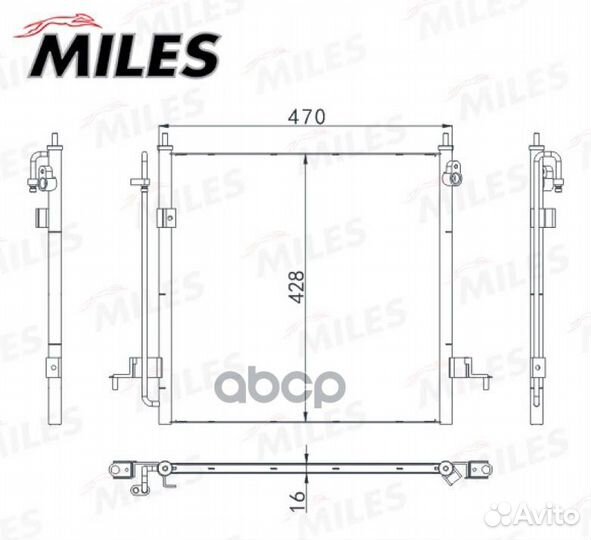 Конденсер mitsubishi L200 2.5 DI-D 06- accb138