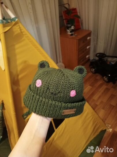 Шапка детская Лягушка