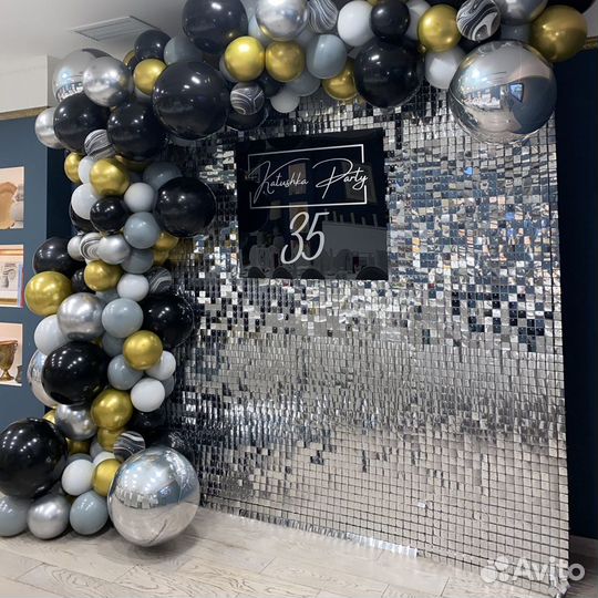 Фотозона из живых пайеток