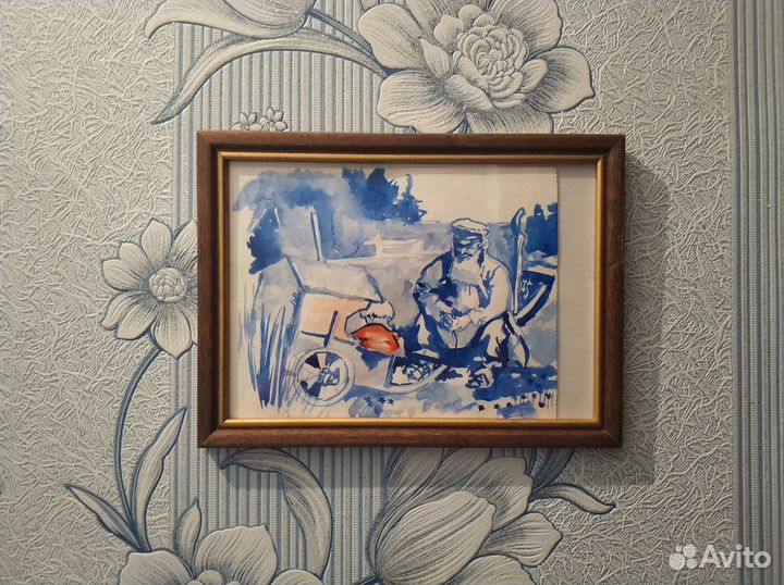 Интерьерная картина, рисунок в рамке