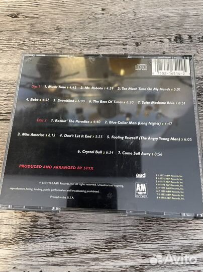 Styx сборник 1975 - 1984. 2CD