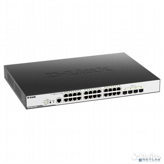 D-Link DGS-3000-28XMP/B1A Управляемый L2 коммутатор с 24 портами 10/100/1000Base-T и 4 портами 10GBa