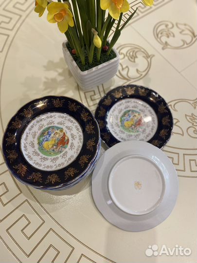 Набор тарелок Чехия фарфор 11 штук