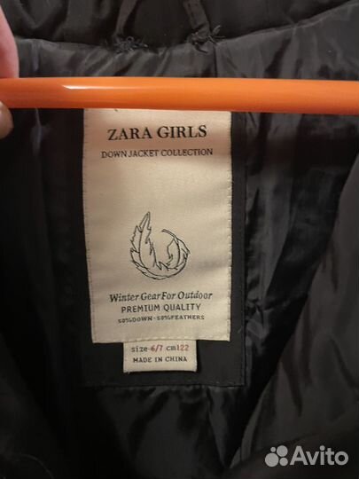 Пуховик zara 122
