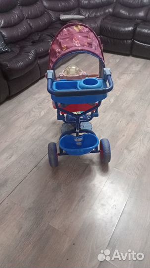 Детский трёхколёсный велосипед коляска