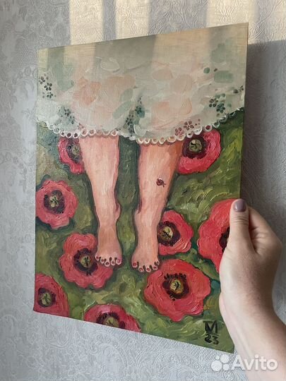 Картина маслом Маки