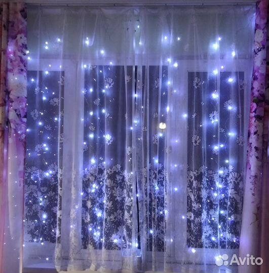 Гирлянда-занавес 3*2м с пультом управления